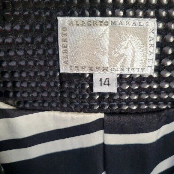 NWT - Alberto Makali Black Beaded Deluxe Jacket (Size 14) - Picture 11 of 14